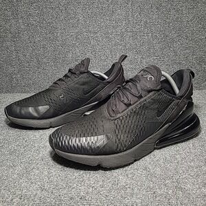 Nike‎ Air Max 270 Men's Triple Black Running Sneakers Mesh Size 13